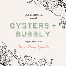  Oysters + Bubbly Pop Up :: March 8th | 3-6pm